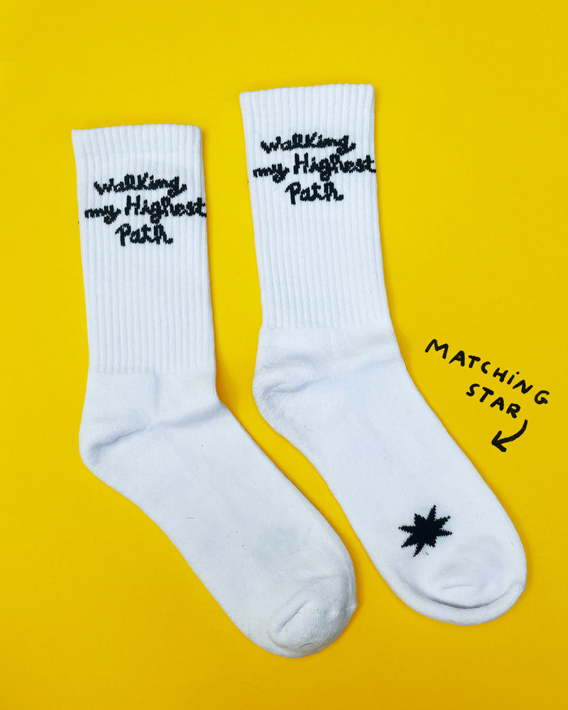 walking my highest path socks