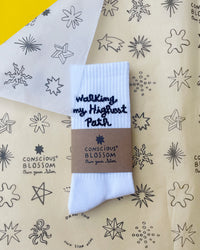 walking my highest path socks